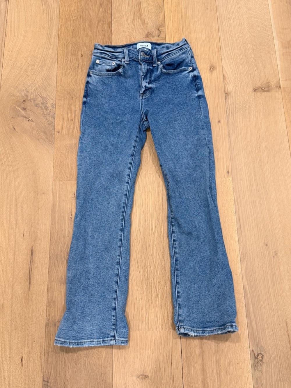 Pistola Jeans Size 26 Medium Wash Flare Leg High Rise Stretch Denim